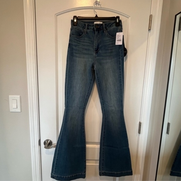 NWT Articles of Society - Blue High Rise Flare Denim Jeans - Size 25 - New - Picture 3 of 11